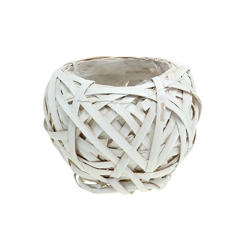 Floristik24 Spanking basket round white Ø15cm