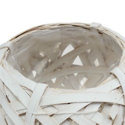 Floristik24 Spanking basket round white Ø15cm