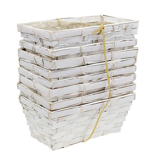 Product Chip basket set square whitened 20cm x 11cm 8 pcs