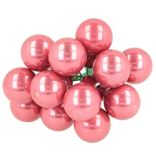 Mini Christmas Baubles on Wire Set Glossy Mirror Berries 20mm 140pcs | Floristik24.co.uk