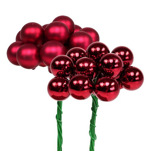 Floristik24 Mirror berries 20mm red 140p