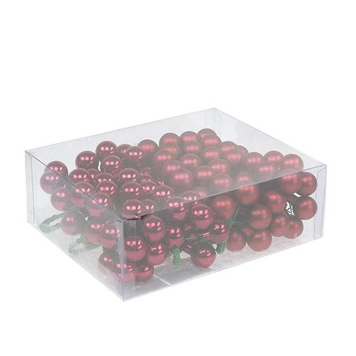 Product Mini Christmas Ball Red, Pink Glass Mirror Berries Ø20mm 140 pcs