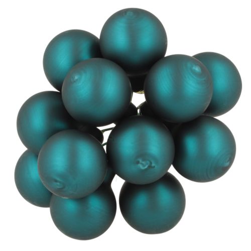 Mini Christmas Baubles 20mm Glossy Matte Mix Glass Opal Blue 140pcs | Floristik24.co.uk
