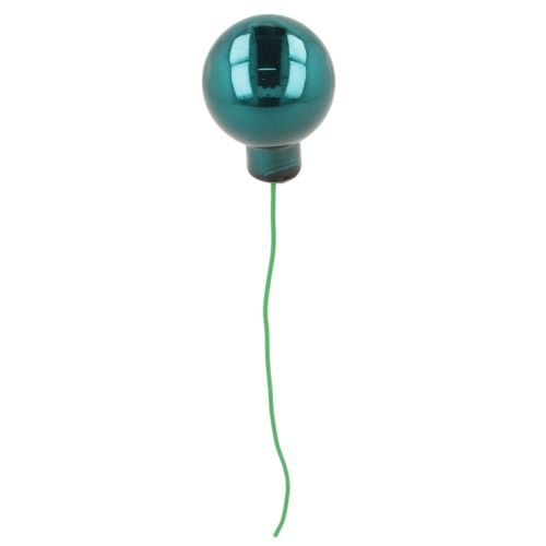 Mini Christmas Baubles 20mm Glossy Matte Mix Glass Opal Blue 140pcs | Floristik24.co.uk