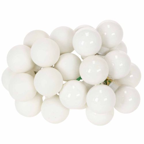 White Glass Mini Baubles on