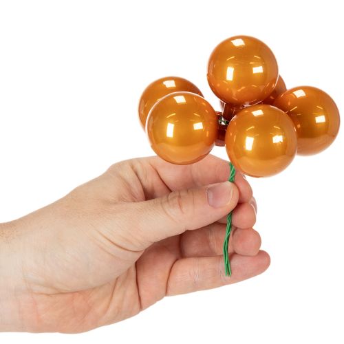 Mini Glass Christmas Baubles on Wire Mix of Colours 40mm Set of 32 | Floristik24.co.uk