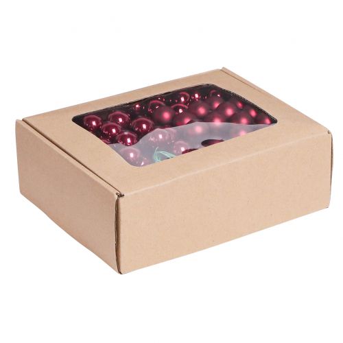 Product Mirror Berries Wire Glass Balls Bordeaux Mix Ø20mm 140 Pcs