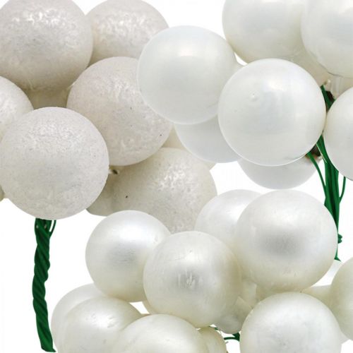 Product Mini Christmas Ball White Marbled Mirror Berries Ø20mm 140 pcs