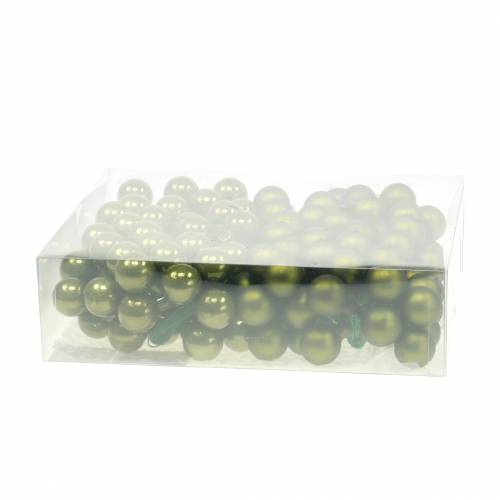 Floristik24 Christmas decoration mirror berries green Ø2.5cm 140p