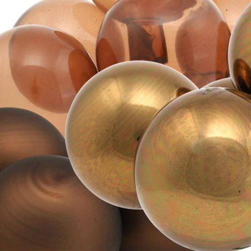Floristik24 Mini Christmas ball brown glass mirror berries Ø40mm mix 32pcs