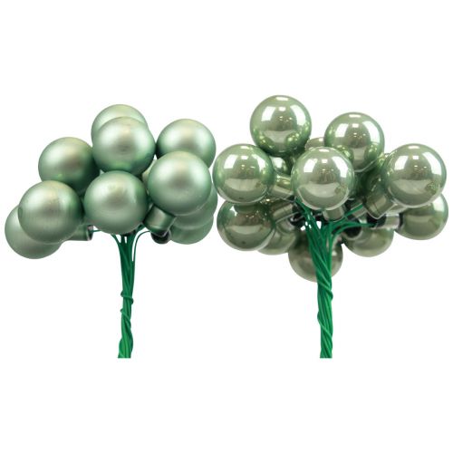 Mirror berries pastel green mix Ø20mm 140pcs