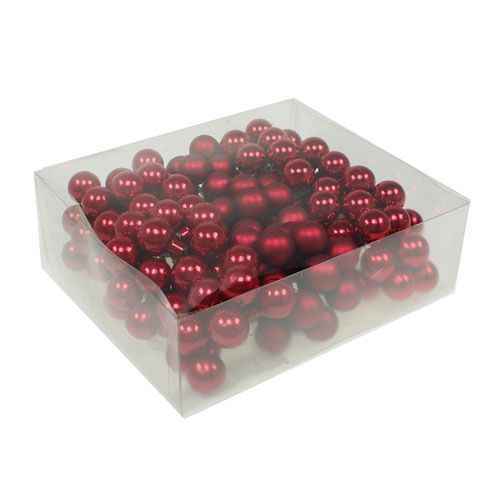 Floristik24 Mirror berries Bordo Mix Ø25mm 140pcs