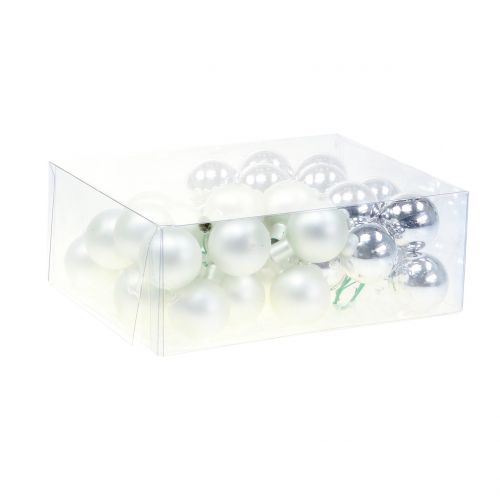 Product Mirror berries silver mix Ø40mm 32 pcs