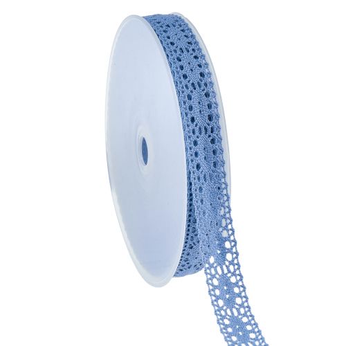 Floristik24 Lace ribbon jeans blue decorative ribbon jewelry ribbon W13mm L20m