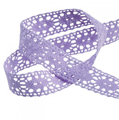 Product Lace Ribbon Purple Decorative Ribbon Flower Spring W13mm L20m