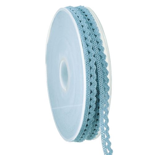 Floristik24 Lace border blue decorative ribbon W9mm L20m