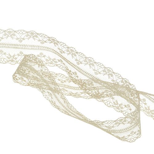 Product Lace ribbon caramel 40mm 20m