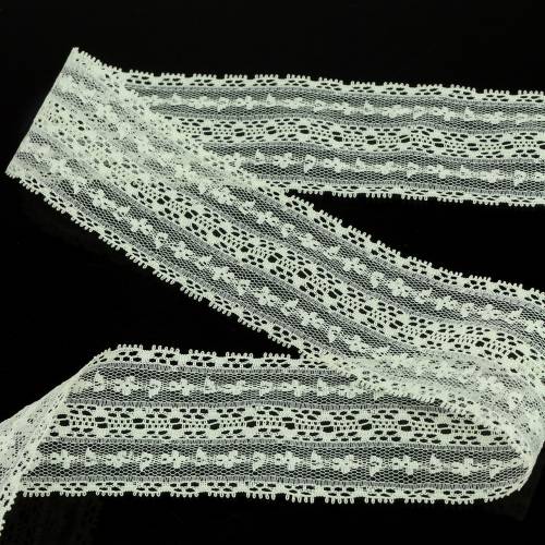 Floristik24 Lace band cream 50mm L15m
