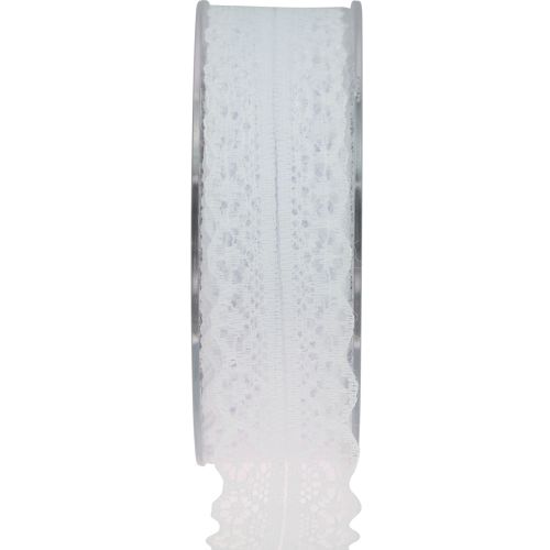 Floristik24 Lace ribbon gift ribbon white decorative ribbon lace 28mm 20m