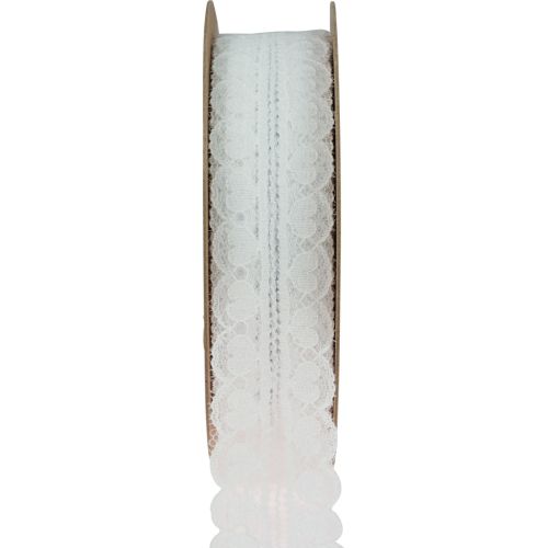 Product Lace ribbon hearts decorative ribbon lace white 25mm 15m