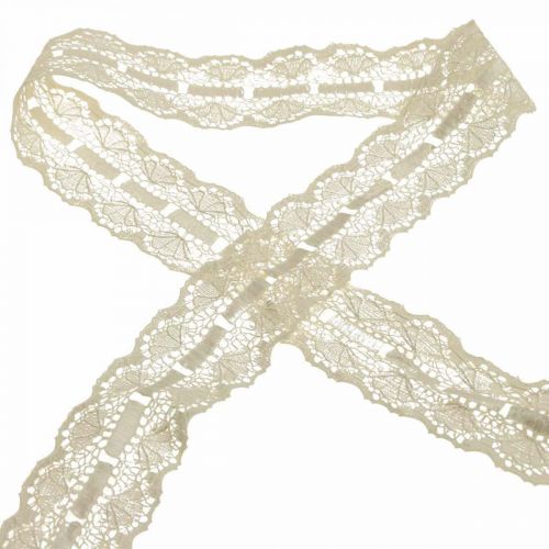 Product Lace ribbon lace border deco ribbon lace cream 25mm 15m