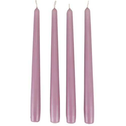 Floristik24 Tapered candles Wenzel candles lilac 250/23mm 12pcs