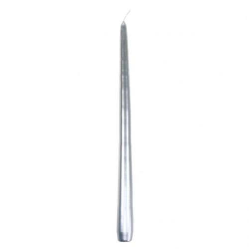 Taper Candles 400/25 Silver 8 pcs