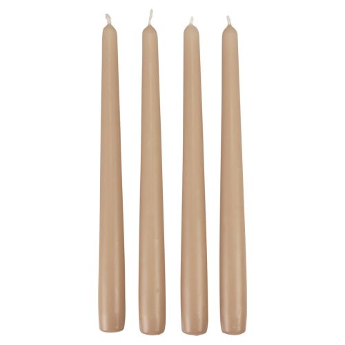 Tapered candles Wenzel candles beige 250/23mm 12pcs