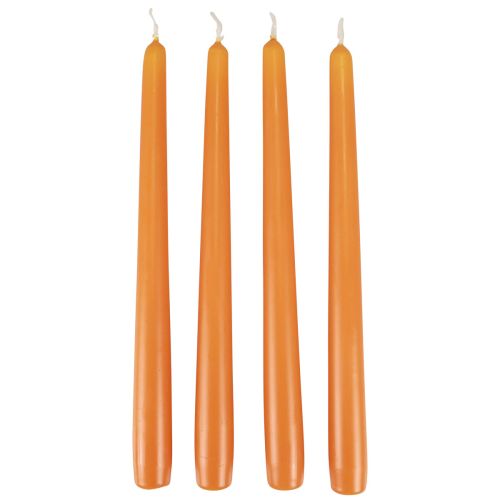 Floristik24 Tapered candles Wenzel candles orange 250/23mm 12pcs