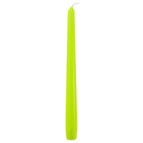 Floristik24 Taper Candles 250/23 Light Green 12 Pcs.