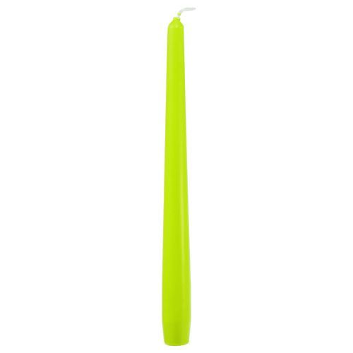 Floristik24 Taper candles 250/23 light green 12pcs.