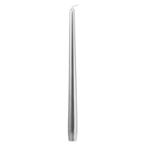 Floristik24 Taper candles 300/23 silver 12pcs.