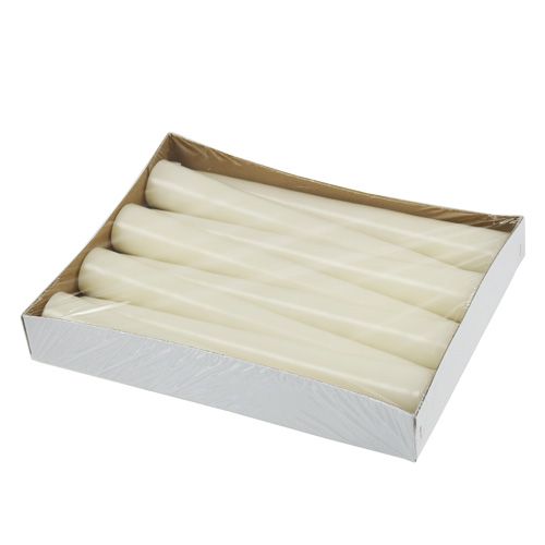 Floristik24 Pointed candles 300/40 8pcs. wollweiß