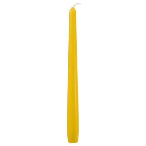 Floristik24 Taper candles 250/23 yellow 12pcs