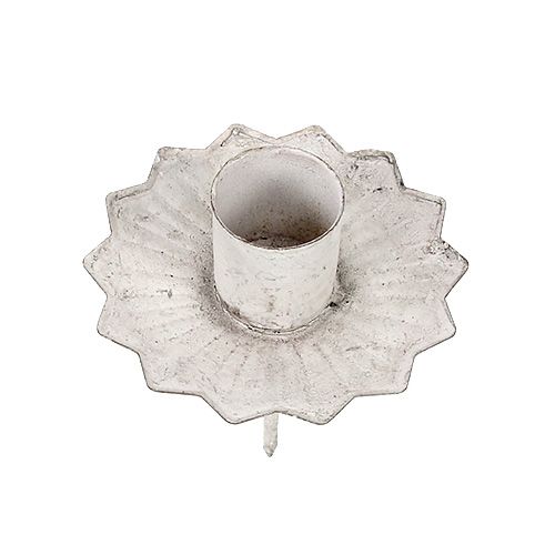 Floristik24 Taper candle holder Ø7cm cream