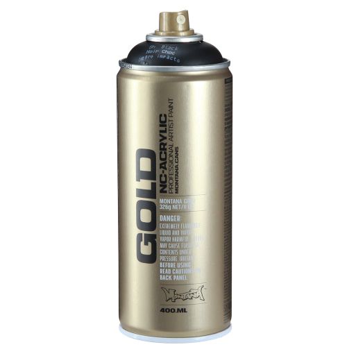 Spray paint black Montana Gold spray paint acrylic 400ml
