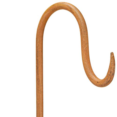 Floristik24 Rod with Hook Rust Decoration Garden Metal Decoration H80cm 3pcs