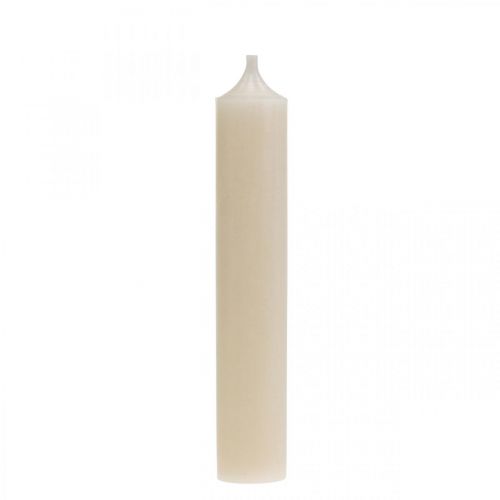 Floristik24 Taper candle white cream candle decoration 120mm / Ø21mm 6pcs