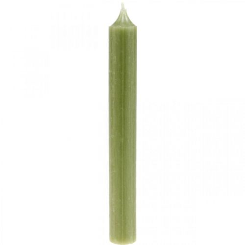 Product Rod candle green colored wax candles 180mm/Ø21mm 6pcs