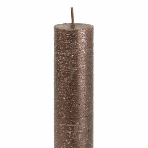 Product Taper Candles Solid Colored Copper Metallic 34mm×240mm 4 Pcs