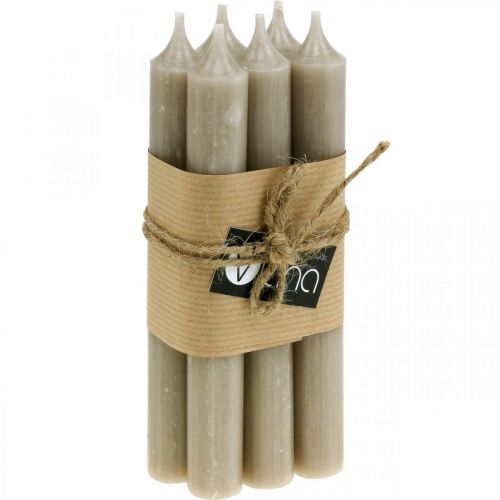 Product Taper Candles Brown Candles Candle Decoration Autumn Ø21/170mm 6 Pcs
