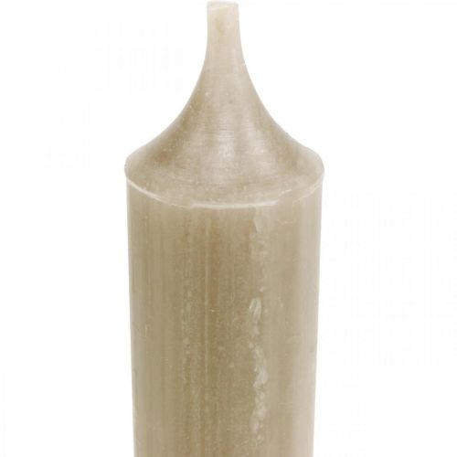 Product Short Taper Candles Brown Autumn Decoration Ø21/110mm 6 Pcs
