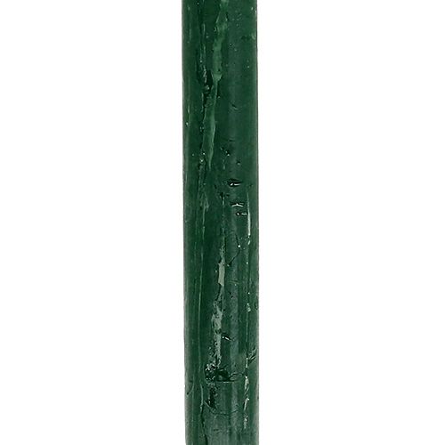 Floristik24 Stick Candle Dark Green Solid Colored 34 x 240mm 4 Pcs
