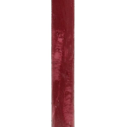 Floristik24 Rod candle 21mm x 300mm dark red colored 12pcs