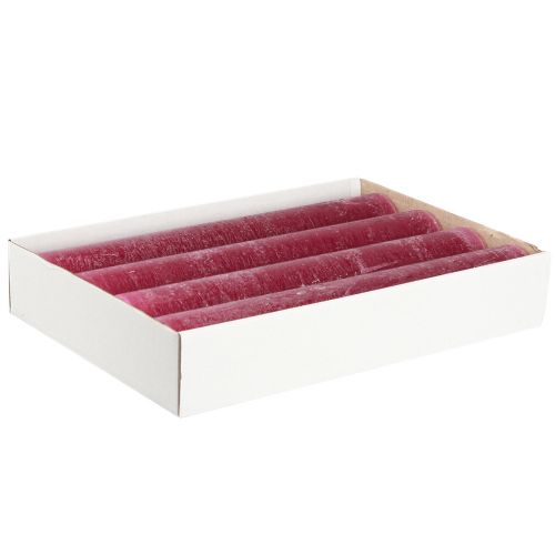 Product Taper candles Solid coloured candles Berry 50x300mm 4 pcs