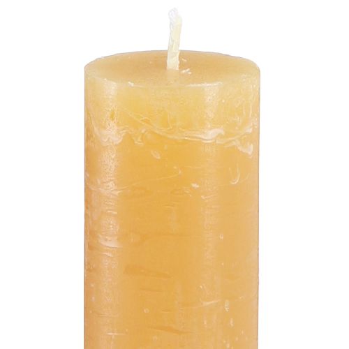 Floristik24 Taper candles colored candles honey 34x240mm 4 pcs