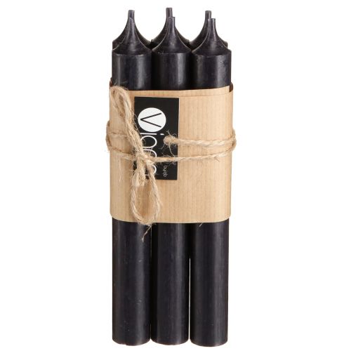 Product Taper candles candles black candle decoration Ø21mm 170mm 6 pcs