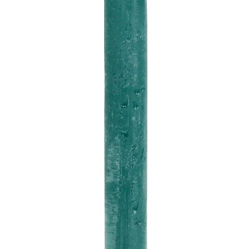 Floristik24 Candles 21mm x 300mm Petrol colored 12pcs