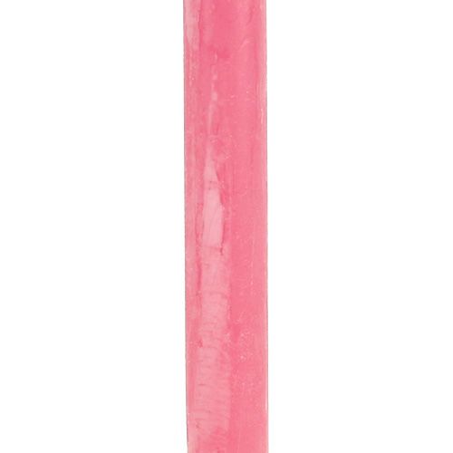 Product Taper candles 21mm x 300mm pink solid coloured 12pcs