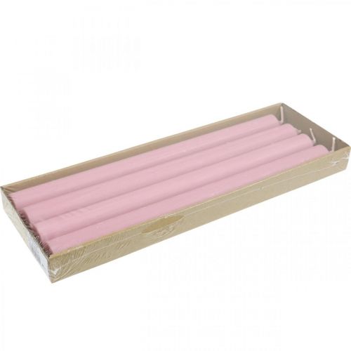 Product Rustic Candles Taper Candles Solid Colored Pink 350/28mm 4 Pcs